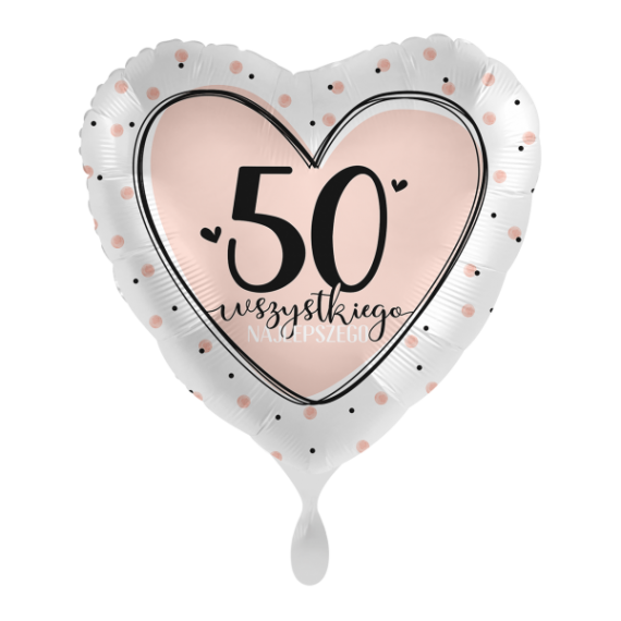 Balon foliowy 17'', Wszystkiego najlepszego 50