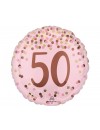 Balon foliowy 17" Pretty pink 50th birthday