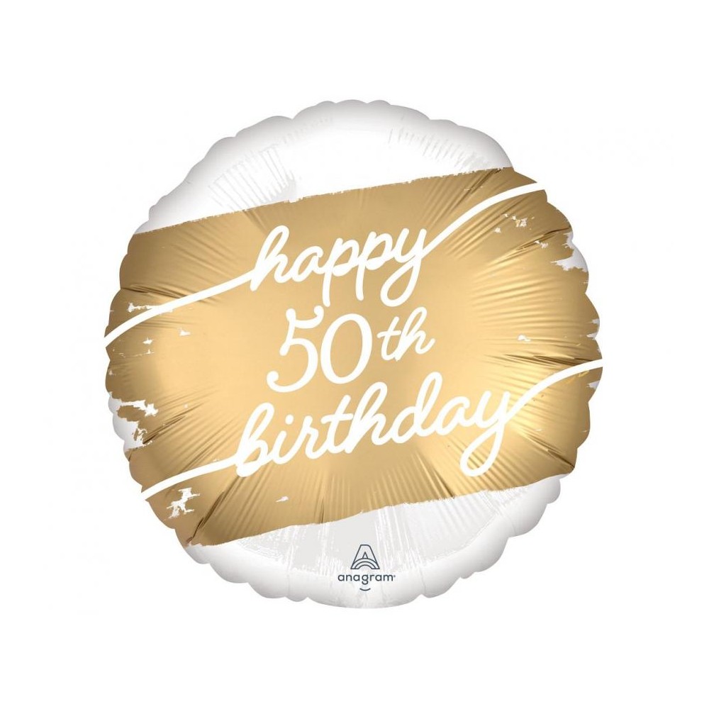 Balon foliowy 17", Golden age 50