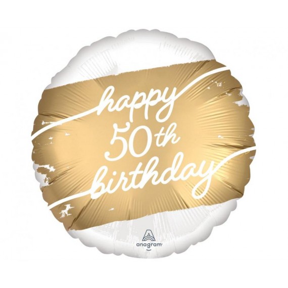 Balon foliowy 17", Golden age 50