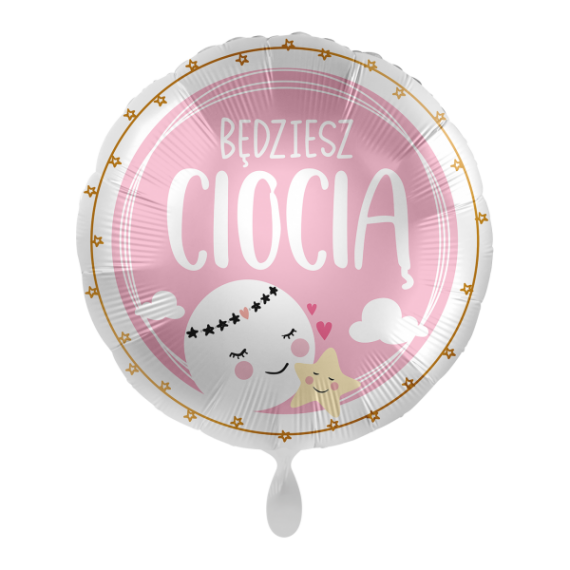 Balon foliowy 17'', Będziesz ciocią