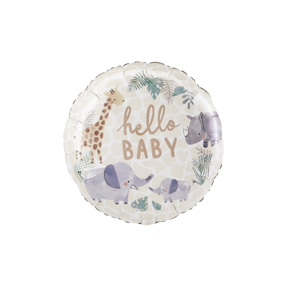 Balon foliowy 17'', safari, hello baby