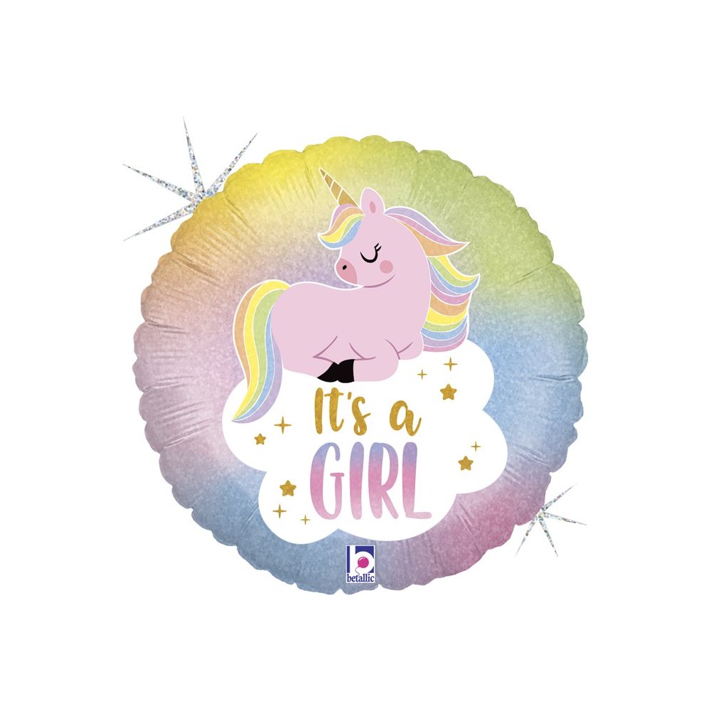 Balon foliowy 18", Pastel Unicorn Baby
