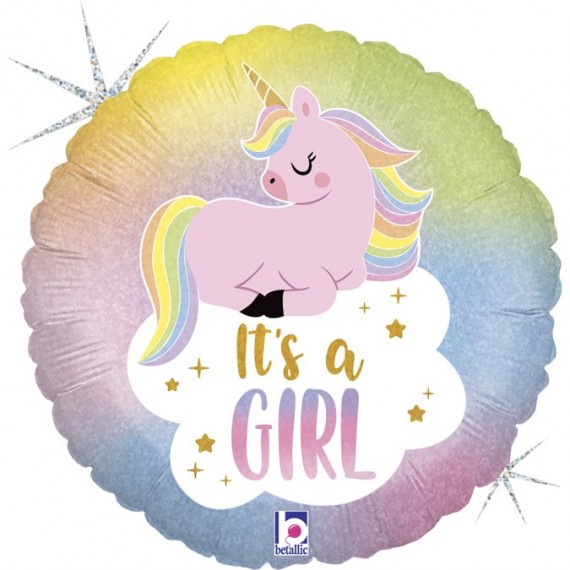 Balon foliowy 18", Pastel Unicorn Baby