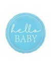 Balon foliowy 18" Hello baby, niebieski