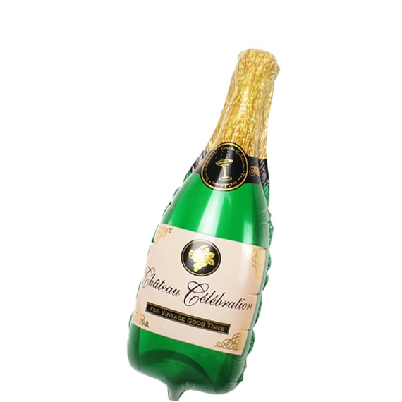 Balon foliowy szampan zielony Celebration, 47 x 95 cm