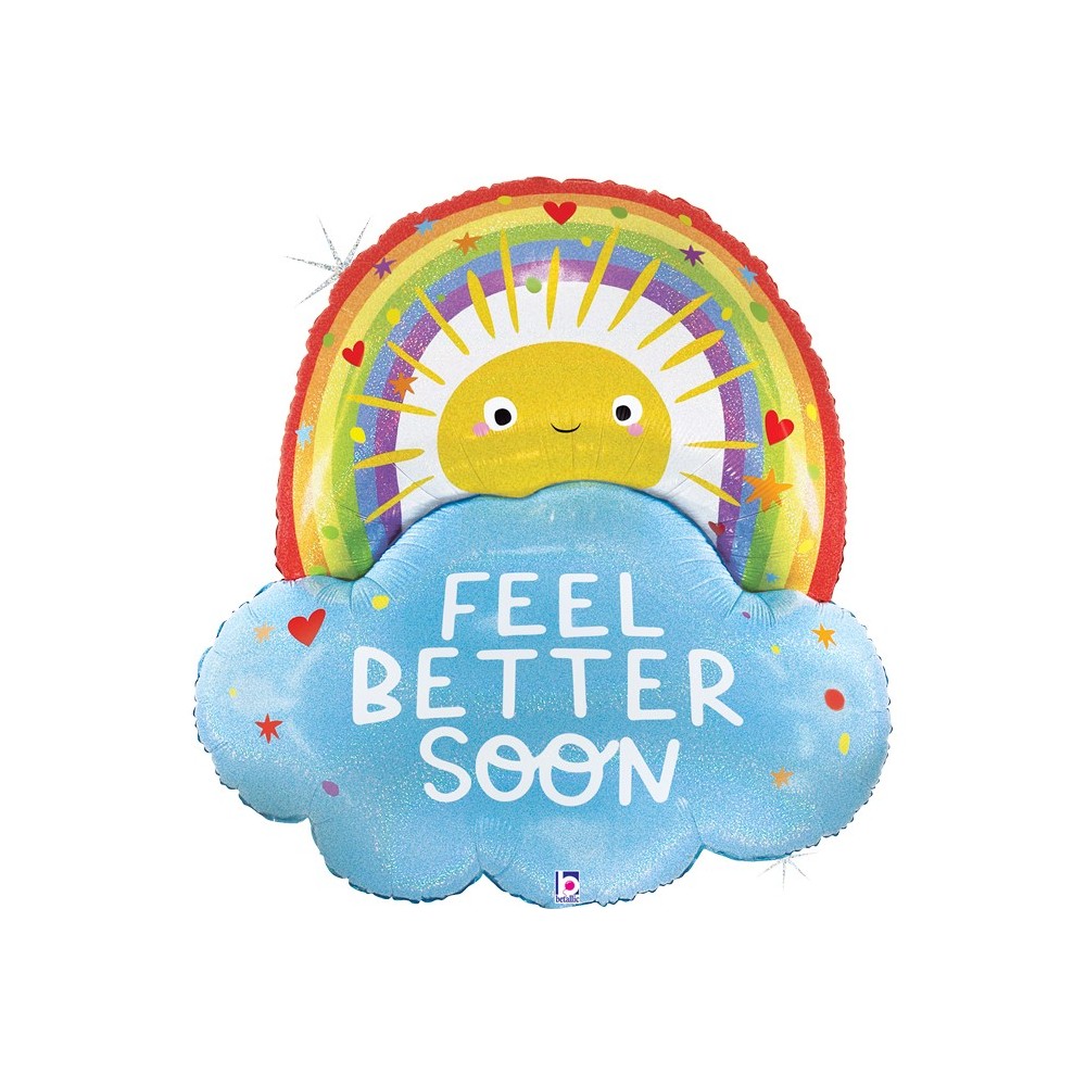 Balon Grabo 35'' Feel Better Soon Rainbow Sun