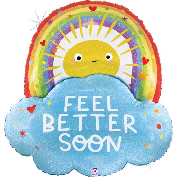 Balon Grabo 35'' Feel Better Soon Rainbow Sun