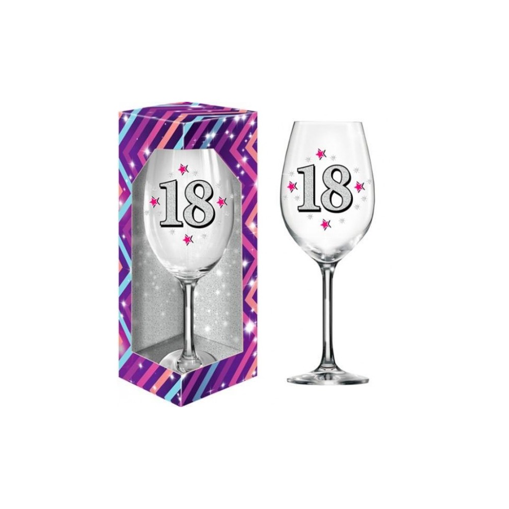 Kieliszek Do Wina XL 640ml - 18 Urodziny