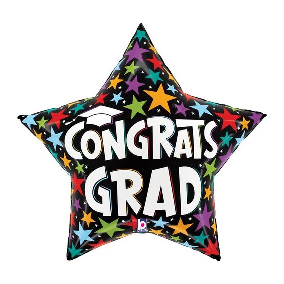 Balon foliowy 28'', Brilliant Congrats Grad Star