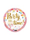 Balon foliowy 18'', Satin Birthday Pink Party
