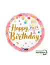 Balon foliowy 18'', Satin Birthday Pink Party