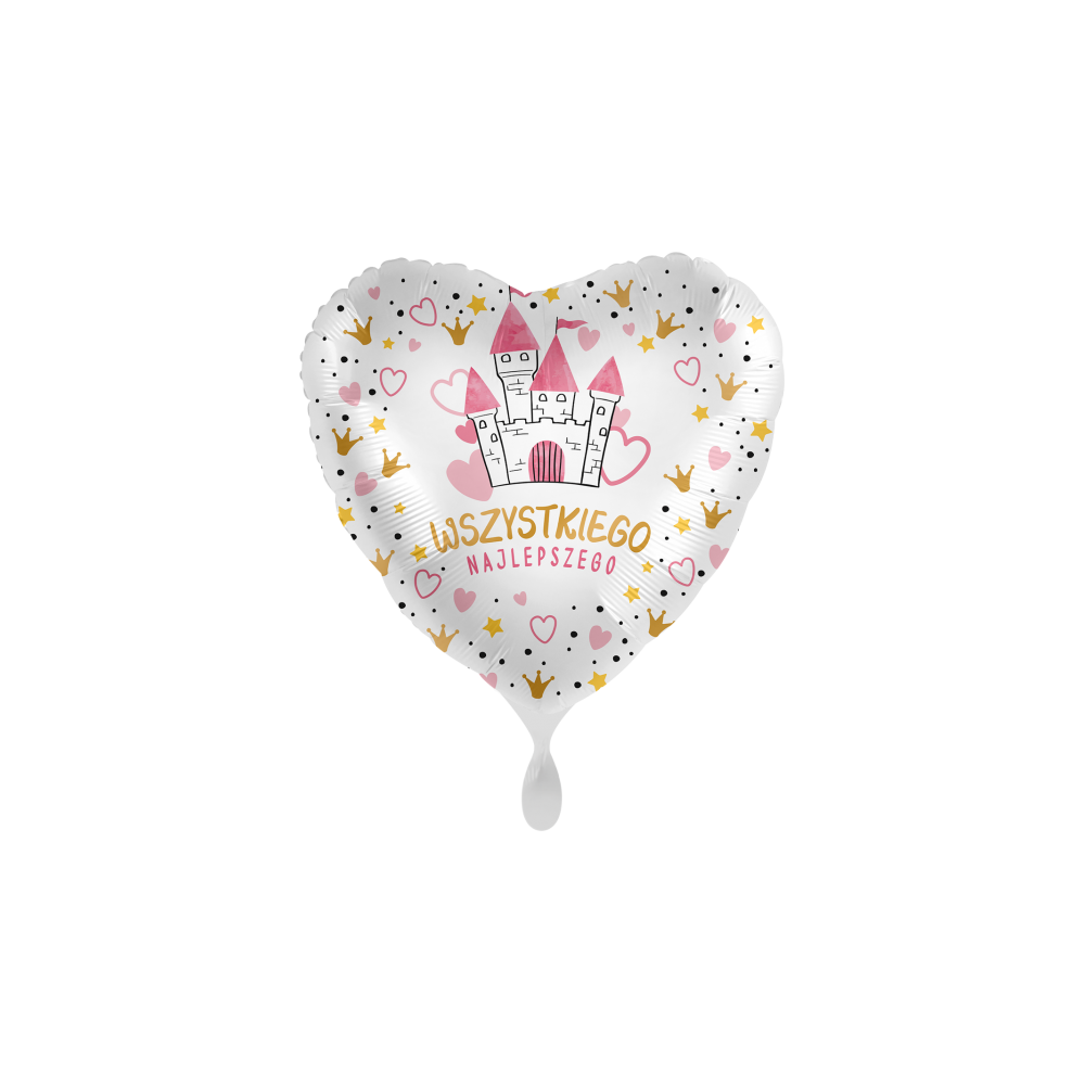 Balon foliowy 17'', Magical Princess Wszystkiego Najlepszego