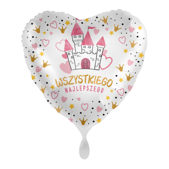 Balon foliowy 17'', Magical Princess Wszystkiego Najlepszego