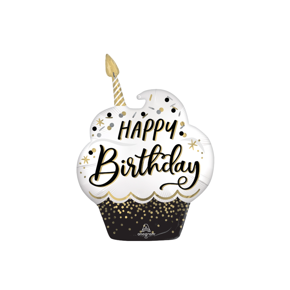 Balon foliowy 29'', Babeczka happy birthday