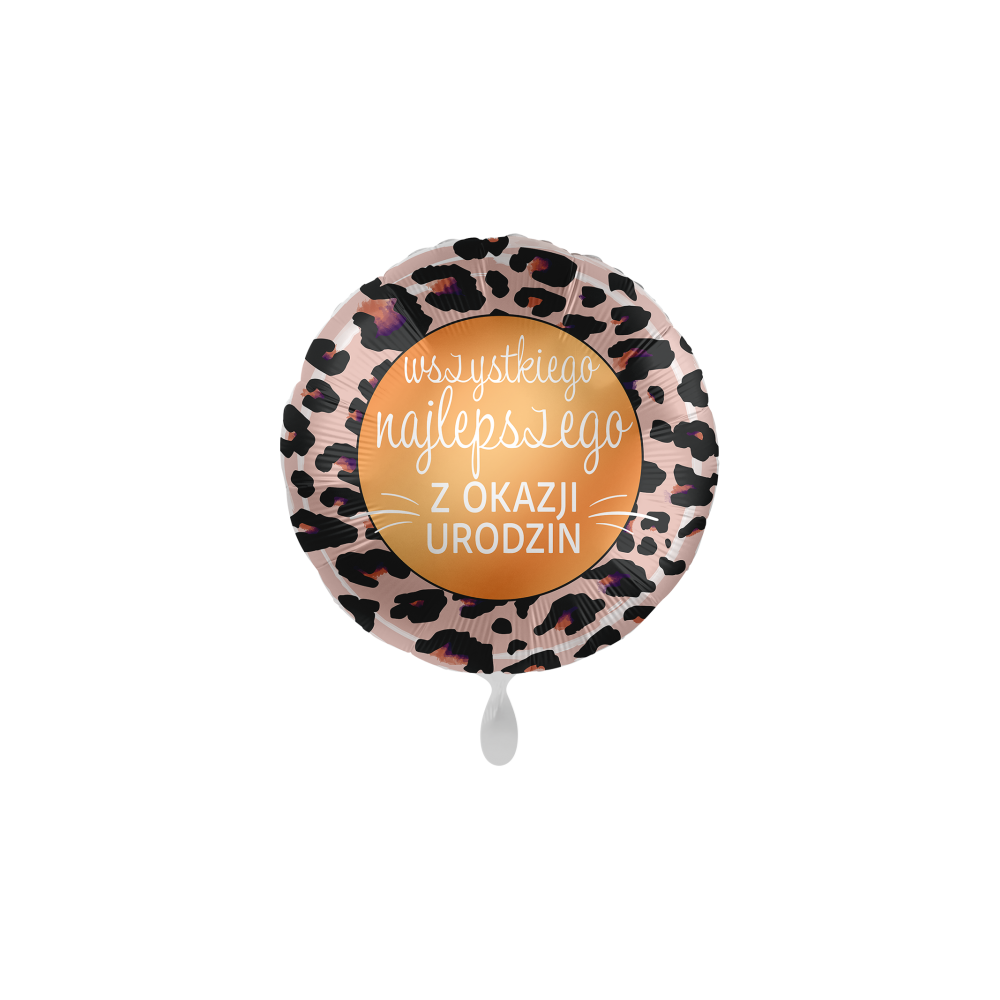 Balon foliowy 17'', Panterka Wszystkiego Najlepszego