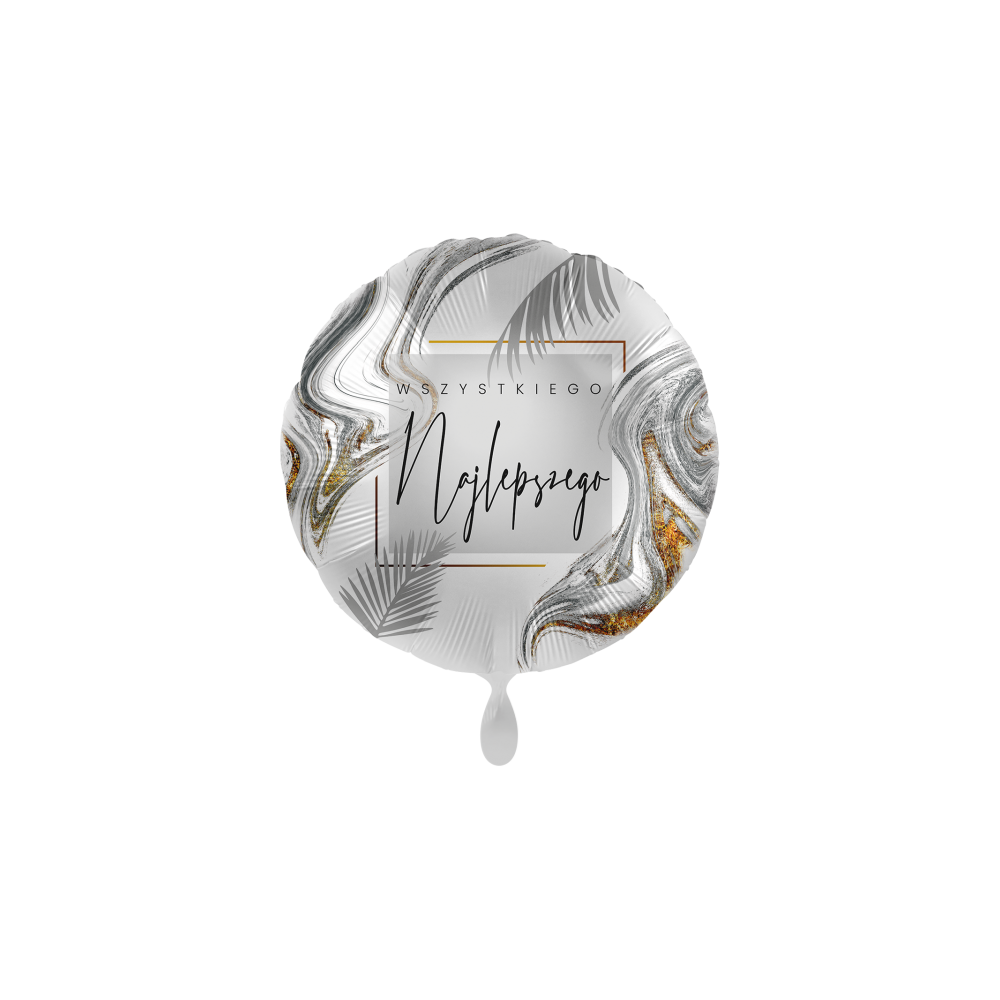 Balon foliowy 17'', Modern Wszystkiego Najlepszego