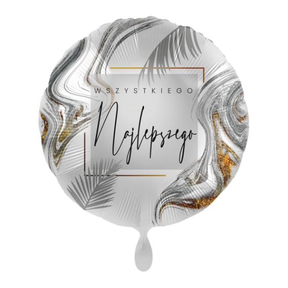 Balon foliowy 17'', Modern Wszystkiego Najlepszego