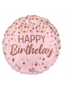Balon foliowy 17'', Preety Pink Happy Birthday