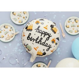 Balon foliowy Pojazdy budowlane, 45 cm