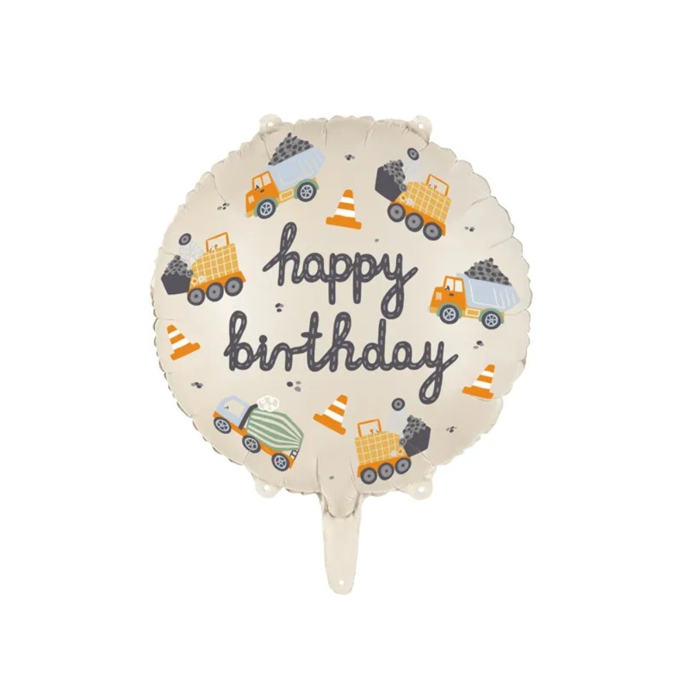 Balon foliowy Pojazdy budowlane, 45 cm