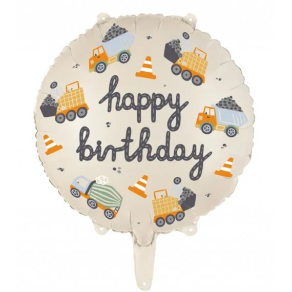 Balon foliowy Pojazdy budowlane, 45 cm