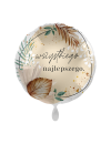 Balon foliowy 17'', Boho Wszystkiego Najlepszego