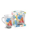 Kubek Szklany 350ml - 40 urodziny