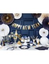 Baner Happy New Year, złoty, 10 x 90 cm