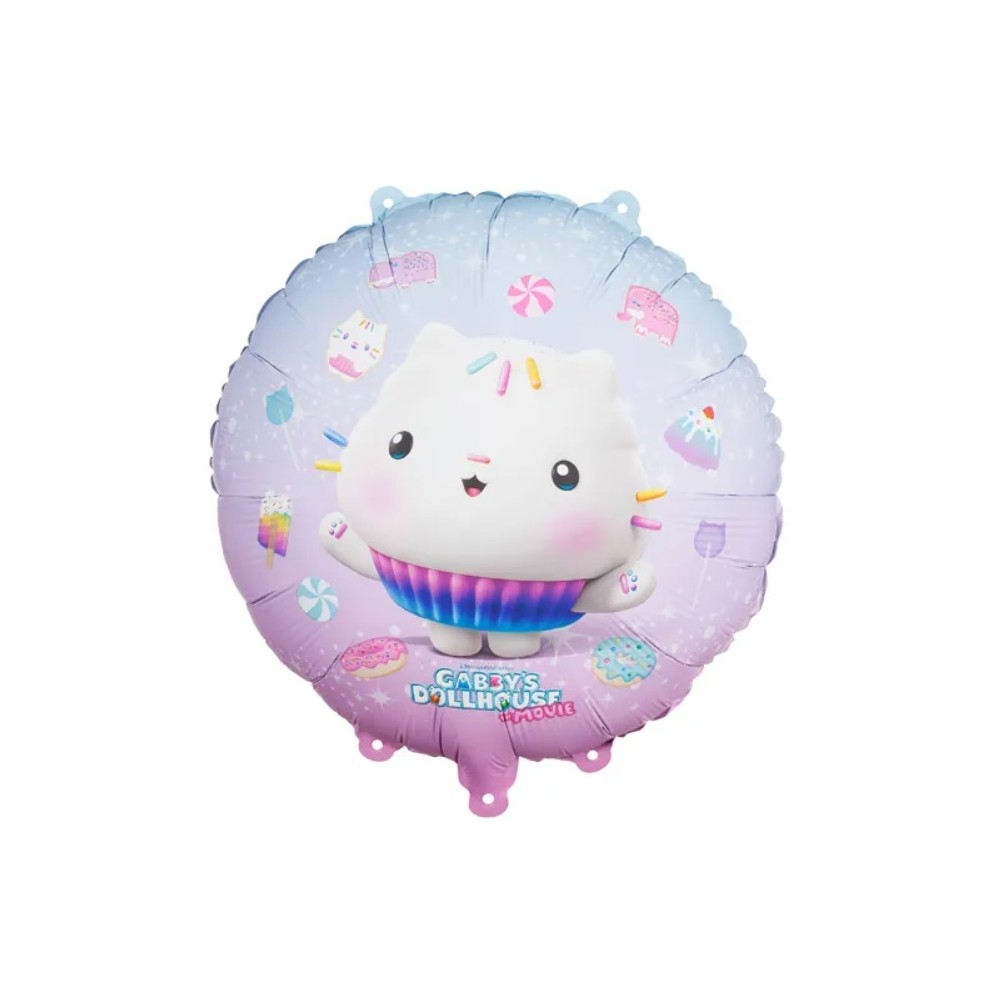 Balon foliowy pastylka Łakotek, 35cm, Koci domek Gabi