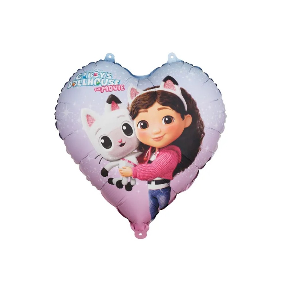 Balon foliowy serce Koci Domek Gabi, 35cm