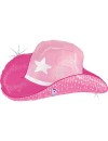 Balon foliowy 26'', Pink Cowgirl Hat, Kapelusz Kowbojski