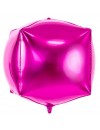 Balon foliowy Sześcian, 35x35x35cm, ciemny różowy