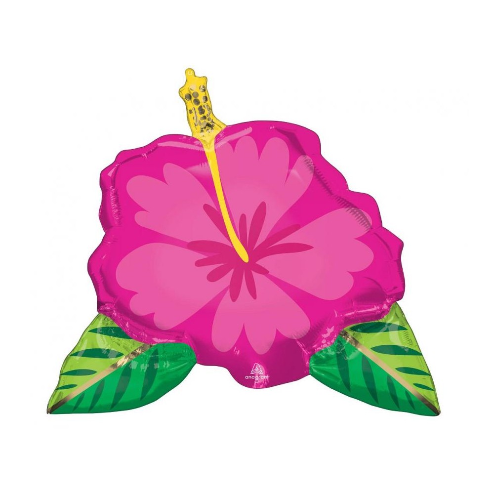 Balon foliowy Beautiful Tropical Hibiscus, 63 x 68 cm