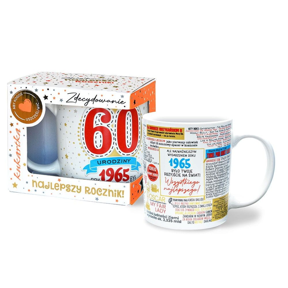 Kubek 60 urodziny rocznik 1965