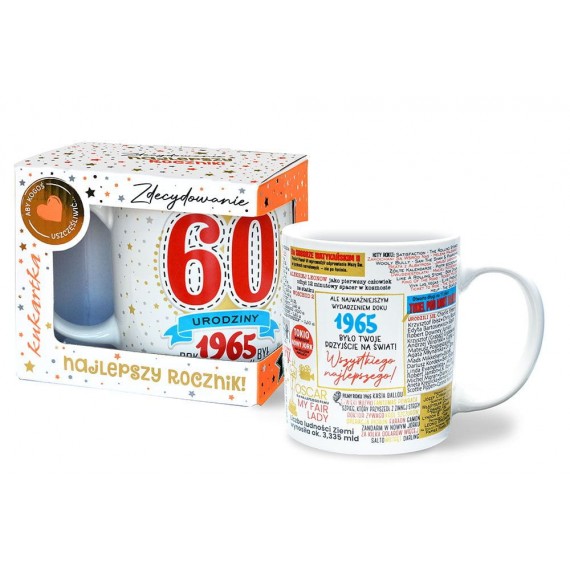 Kubek 60 urodziny rocznik 1965