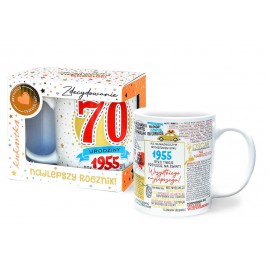 Kubek 70 urodziny rocznik 1955