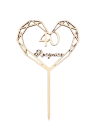 Topper drewniany - 40 Rocznica, 19 cm