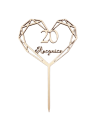 Topper drewniany - 20 Rocznica, 19 cm
