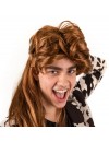Peruka lata 80., długie włosy, rudy