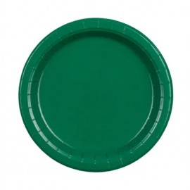 Talerzyki papierowe, ciemny zielony, 18cm