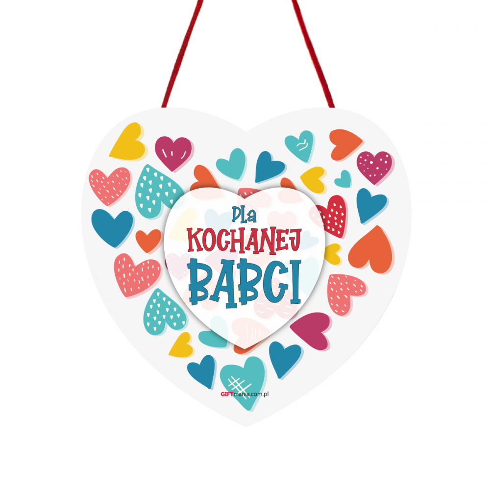 Tabliczka serce Dla Kochanej Babci