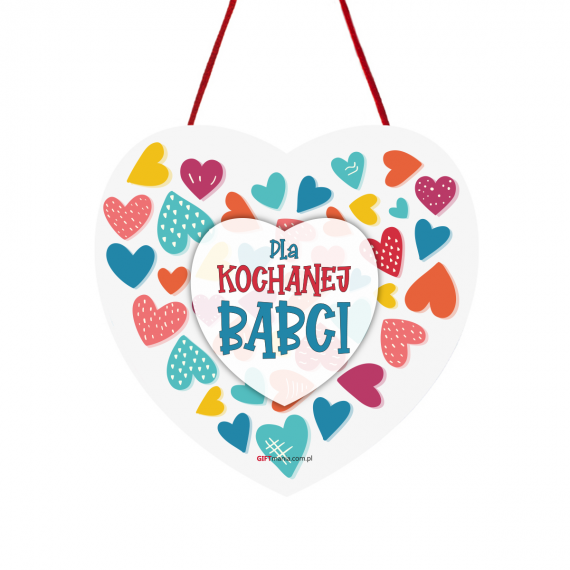 Tabliczka serce Dla Kochanej Babci