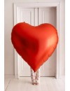 Balon foliowy Serce XXXL, 136x129 cm, czerwony