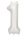 Balon foliowy Cyfra ''1'', 86cm, srebrny
