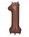Balon foliowy Cyfra '1', 86cm, mocca