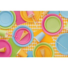 Kubeczki papierowe, ciemny różowy, 250ml