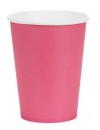 Kubeczki papierowe, ciemny różowy, 250ml