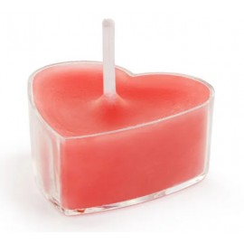 Świeczki Serca, 4 cm, czerwony