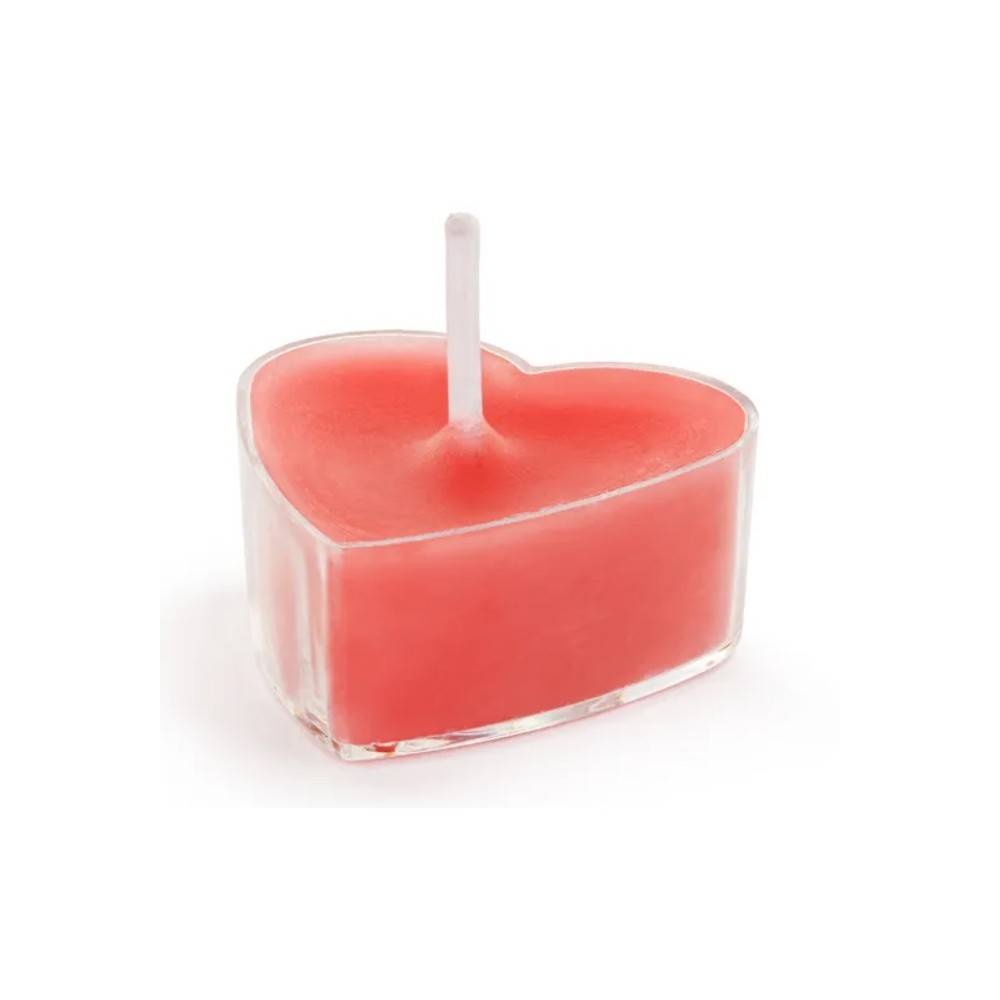 Świeczki Serca, 4 cm, czerwony